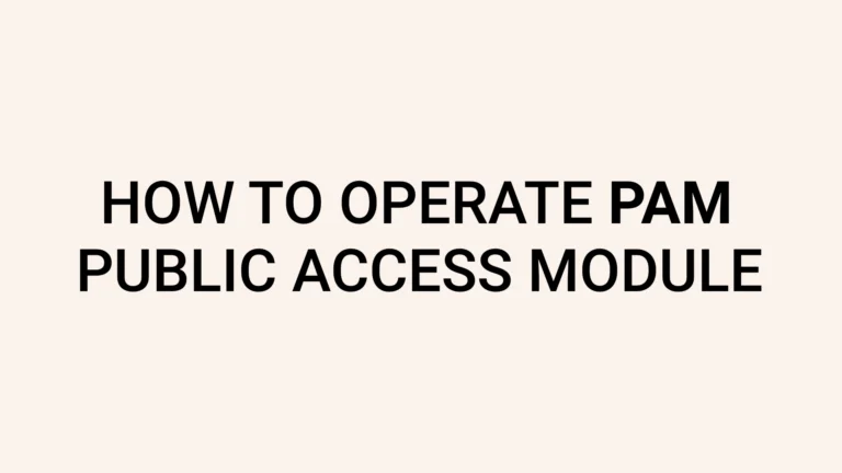 PAM Public Access Module